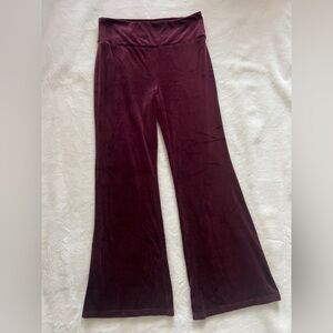 LOFT Rich Burgundy Velvet Trousers